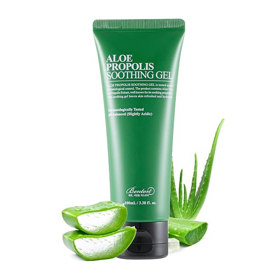 BENTON Aloe Propolis Soothing Gel | 3.38 fl. oz. - Aloe Vera Gel for Face | Aloe Gel For Sunburn Relief | Calming Face Moisturizer | Travel Essentials | For Dehydrated & Sensitive & Irritated Skin