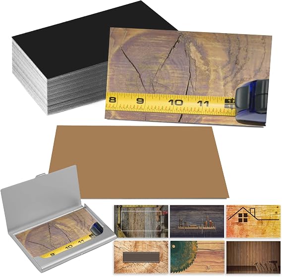 Custom Business Cards Personalized Woodworking Template Business Cards with Logo 2-Sides Printed Coated Paper for Small Business - 3.5" X 2"