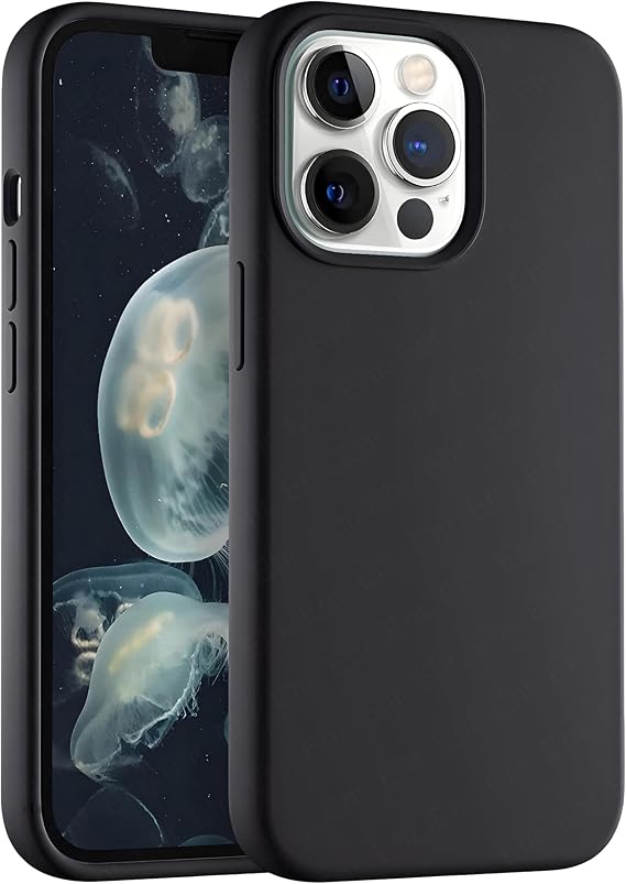 Ehr. iPhone 13 Pro Max ile Uyumlu Lansman Kılıf, İçi Kadife Silikon, Kamera Çıkıntılı Koruyucu, Leke Tutmaz ve Darbe Emici Şık Kapak (Siyah, iPhone 13 Pro Max)