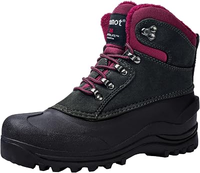 riemot Mens Womens Winter Boots Waterproof Insulated Snow Shoes for Outdoor Hiking Skiing Warm Lightweight Anti-Slip Ankle Boots