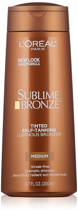 L'Oreal Paris Sublime Bronze Luminous Bronzer Self-Tanning Lotion, 6.7 oz.