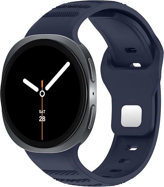 Teknoft Samsung Galaxy Watch 9/8 (40mm/44mm) ve Watch 8 Classic (46mm) ile Uyumlu Konforlu ve Yumuşak Rugged Silikon Kordon