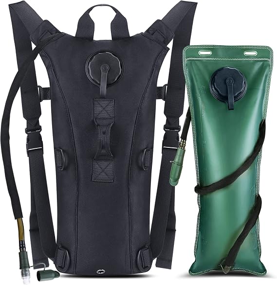 Hydration Pack Backpack with 3L Bladder, Tactical Water Bag for Hiking, Biking, Running, Walking and Climbing