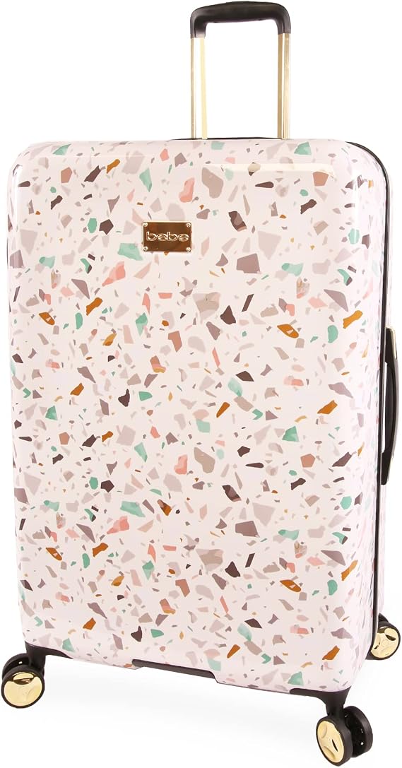 BEBE Women's Luggage Hardside Spinner, Beige, Check-in 29''