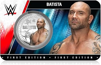 FANTASY CLUB Batista WWE 32 mm Official Collectible Coin Tribute to The Animal and Multi-Time World Champion Limited Edition for Fans and Collectors