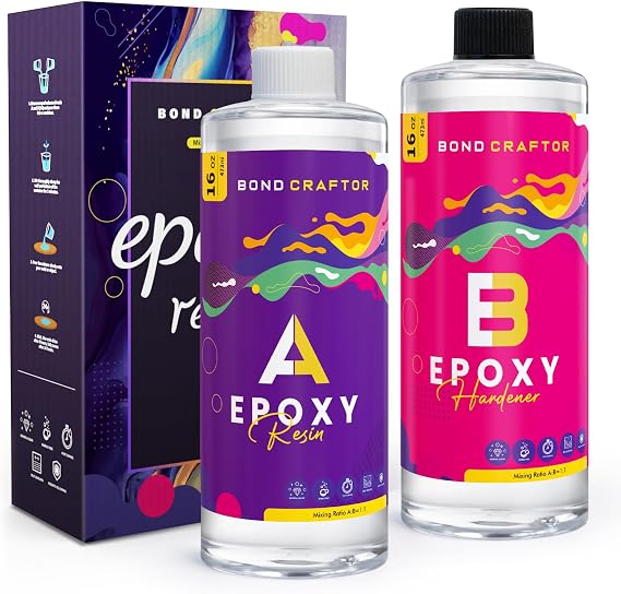 Bond Craftor Epoxy Resin Kit 32OZ, Resina Epoxica Kit for Beginners
