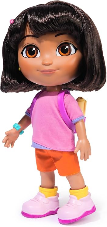 Dora Sing mit Mir Doll 35 cm for the Popular TV Series with 2 Songs and 25+ Phrases and Sounds Version in German/English and Italian/English for Children from 3 Years Old