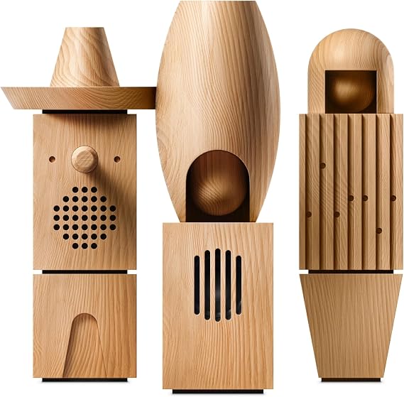 teenage engineering Wooden Singing Module Choir Mini Ensemble with Internal Speaker, midi and ble Compatible Bundle