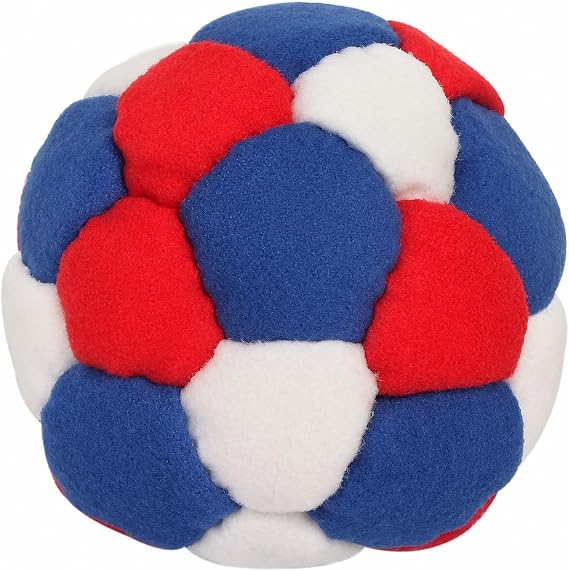 Handmade 32-Panel Footbag, Sand Filled Microfiber Suede