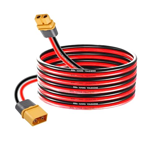 14AWG 10FT XT60 Extension Cable Male to Female Connector