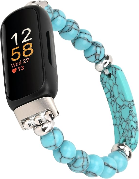 クリスタルビーズストレッチウォッチバンド Fitbit Inspire 3対応 ハンドメイド 幸運エネルギー チャクラストーン ビーズバンド Fitbit Inspire3用