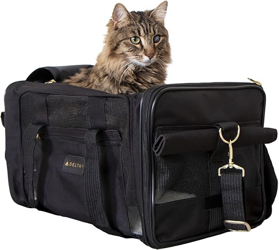 Sherpa Delta Airlines Travel Pet Carrier, Airline Approved &  On Board - Black, Medium
