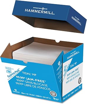 Hammermill Printer Paper, Tidal 20 lb Copy Paper, 8.5 x 11 - Express Pack (2,500 Sheets) - 92 Bright, Made in the USA
