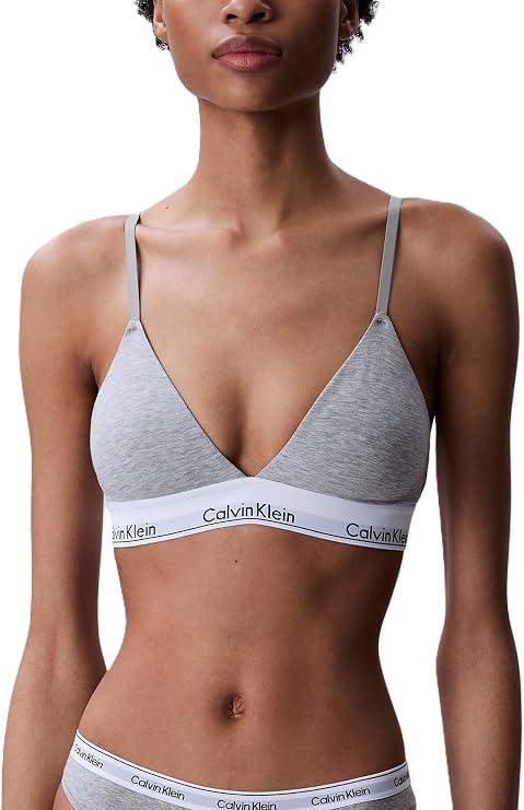 Calvin Klein Women's Form to Body Lightly Lined Triangle Bralette Bra (Pack of 1)