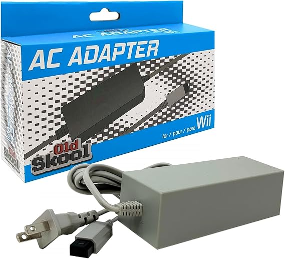 Old Skool AC Power Adapter for Nintendo Wii Console | For Wii, Adapter Accessory