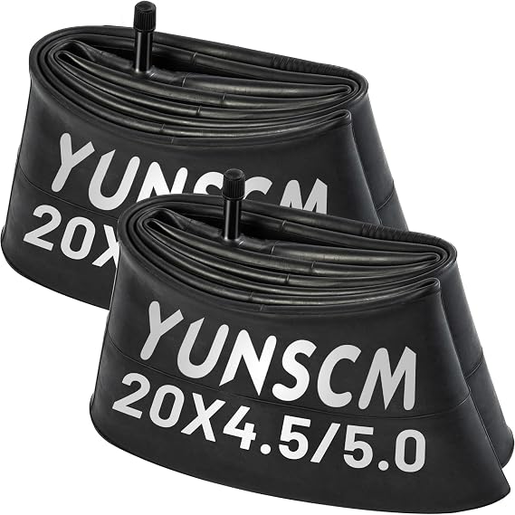 2-PCS 20" E-Bike Tubes 20x4.5 20x5.0 AV32mm Premium Butyl Rubber Inner Tubes 20" x 4.5" 20" x 5.0" Compatible with 20 X 4.5/5.0 Bike Bicycle Fat Tire Tubes Schrader Valve