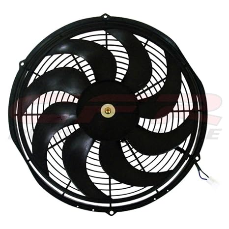 12" High Performance Electric Radiator Cooling Fan - Curved Blade
