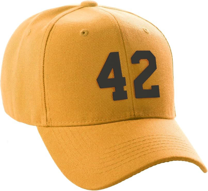 Daxton Structured Baseball Hat Cap Curved Visor Custom Team Number