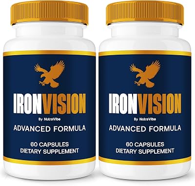 2 Pack Iron Vision Capsules IronVision Premium Eye Health Supplement | Natural Ingredients for Clear, Healthy Eyes, Comfort & Vision Support | Easy-to-Take Pills, Non-Habit Forming 120 Capsules