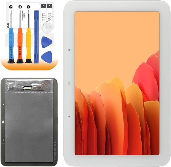 AGCUT Screen Replacement for Google Home Nest Hub 2nd LCD Display for Home Nest Hub 2nd LCD Screen Replacement Touch Screen Front Glass & Repair Parts(White，Without Frame)