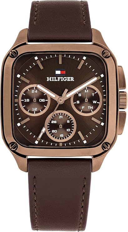Tommy Hilfiger Analogue Multifunction Quartz Watch for Men - Available with Stainless Steel or Leather Bracelet