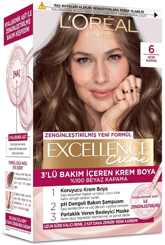 L'Oréal Paris Excellence Creme 6 Light Brown Hair Dye