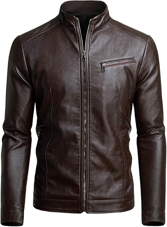 Men's Casual Faux Leather Jacket