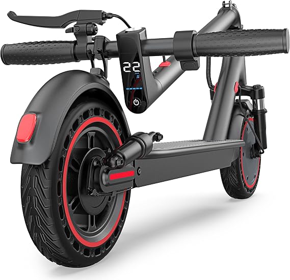 Maxshot Electric Scooter, 8.5" /10" /14" Tire, 16/19/22 Mph Top Speed, 12/16/21/27/28/49/50 Miles Long Range, Folding Escooter for Adults and Kids with Seat Bag, Dual Braking, Dual Suspension, App