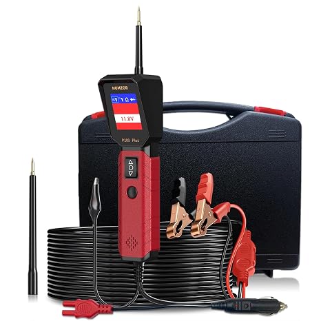 P100 Pro+ Automotive Circuit Tester Power Circuit Probe Tool with 40FT Cable & Tilt Screen 4 Modes Diode Test Overload Protection12/24V Electrical Open Short Circuit Finder for 99% Cars