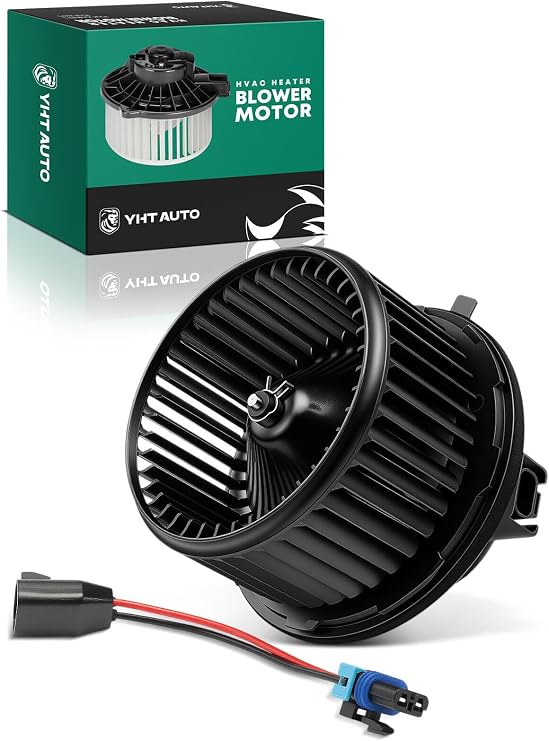 YHTAUTO Front AC Heater Blower Motor for Chevrolet, GMC, Cadillac, Hummer | Compatible with Silverado, Sierra, Yukon, Avalanche, Escalade EXT, H2|Fit the Model with ATC & Lock Tab Flange
