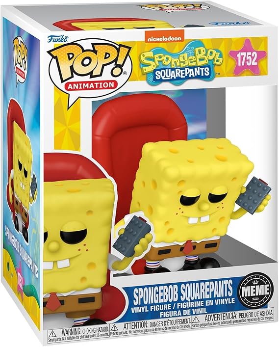 Funko POP! Premium: Meme - Spongebob | Official Cartoon/Animation Merch - Collectable Vinyl Figurine for Shelf Display - Birthday Gift Idea for Fans and Collectors