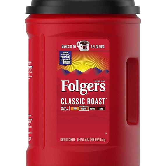 Folgers Coffee, Classic(Medium) Roast, 51 Ounce, Red