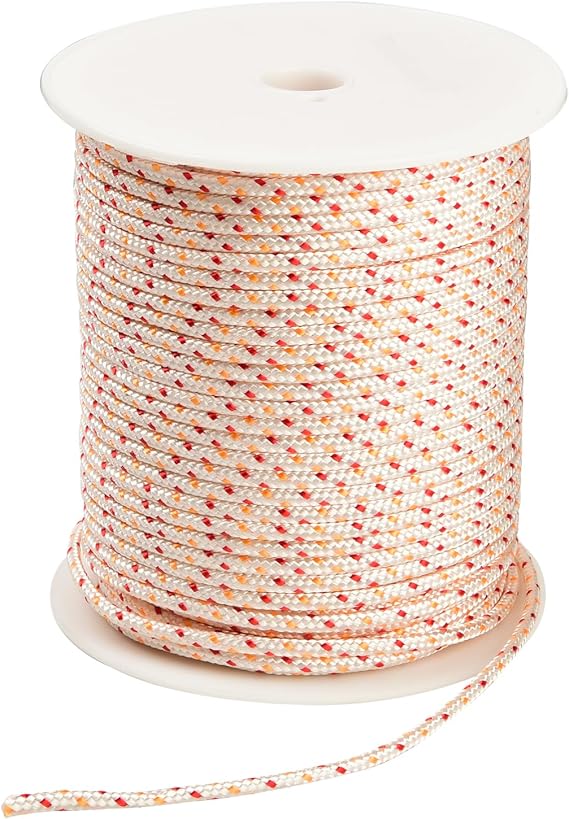 Recoil Starter Rope Pull Cord, 100m / 5mm | For Craftsman Husqvarna Stihl Honda, Lawn Mower Chainsaw Trimmer Edger, Brush Cutter Engine Parts