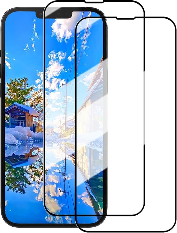 [2 Pack Screen Protector for Xiaomi Poco X5 Pro/Poco X4 Pro 5G/F3 Tempered Glass Protective Film 9H Hardness High Transparency Anti-Shatter Anti-Bubble Anti-fingerprint, Black Border