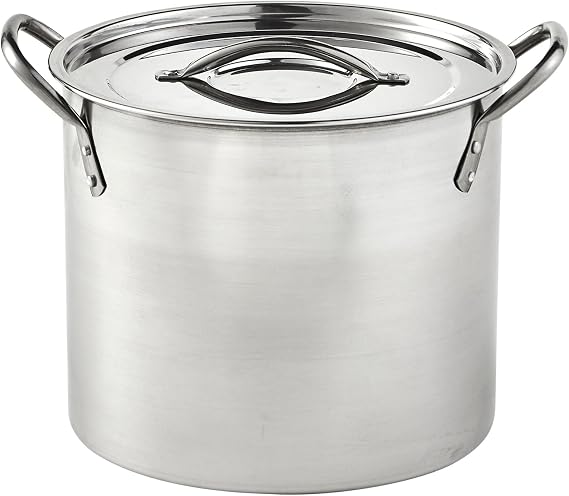 IMUSA Stainless Steel Stock Pot with Lid, 20 Quart, Silver