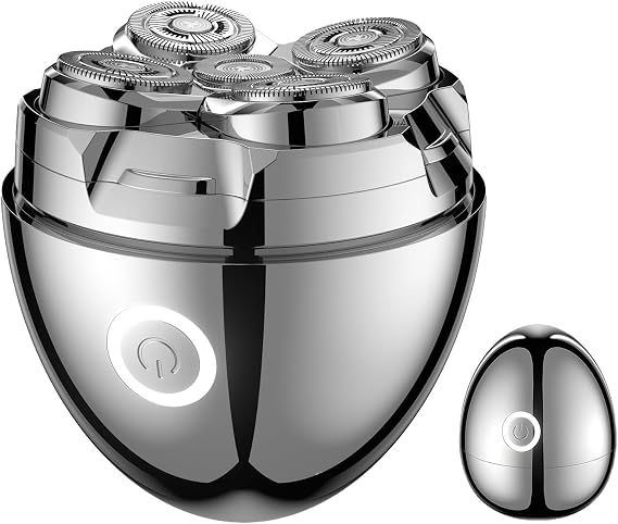 Egg-Shaped Head Shavers for Men Wet/Dry Electric Shaver with Detachable Magnetic Head & Runtime Rechargeable Razors for Bald Men