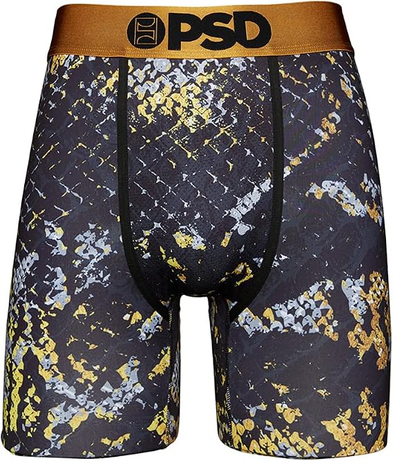 PSD Underwear Men's Golden Scales Printed Boxer Brief