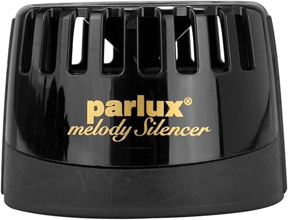 Parlux Melody Silencer Hair Dryer Attachment for Noise Reduction. Compatible with Parlux Hairdryers. Lightweight for Salon & Home Use. (Black)