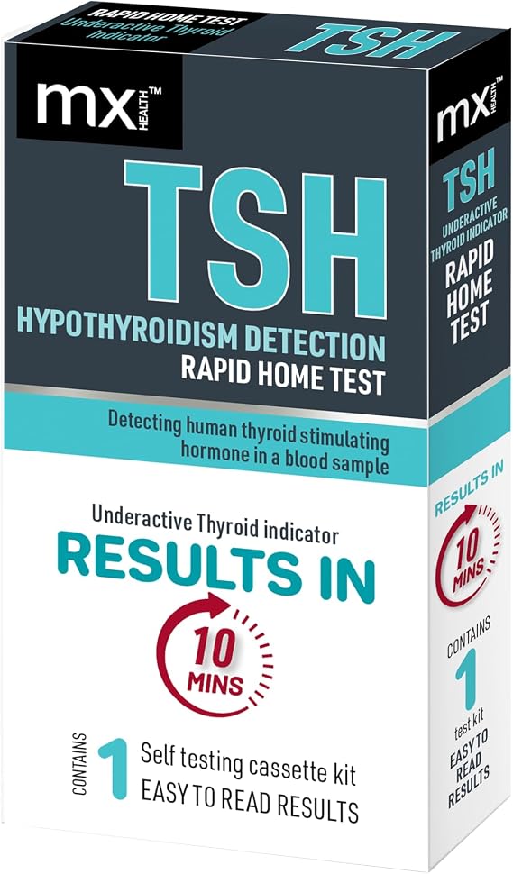 MX Health TSH Thyroid Function Home Test Kit - Rapid Hypothyroidism Screening - Accurate TSH Level Detection for Early Health Assessment - Rapid Results