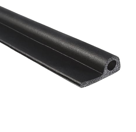TRIM-LOK P-Shaped Rubber Seal with High Tack Tape, 0.5-Inch Height, 1.25-Inch Width, 25-Foot Length, EPDM Foam Weather Stripping for Door Frame, Window Insulation, Cars, Trucks, RVs, and Boats