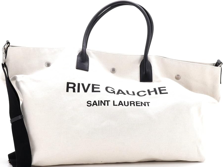 Saint Laurent, Pre-Loved Rive Gauche Shopper Tote Canvas Maxi, Neutral