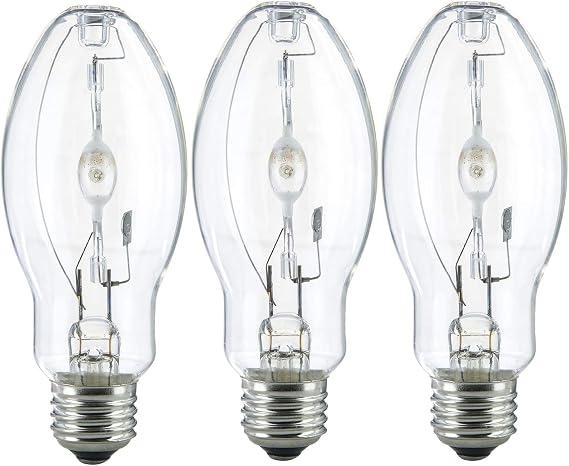 (3 Pack) MH100/U/MED 100W Metal Halide Bulb ED17 Medium Base Clear