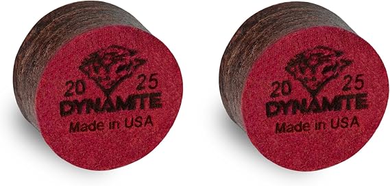 Tiger Dynamite Laminated Pool CUE Tips 2 (Two) pcs - Hard - 13 or 14 mm