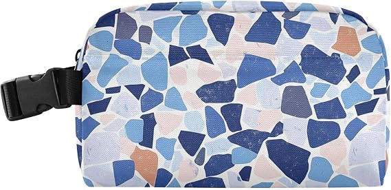 Men Lunch Bag Leakproof Portable Girls Lunch Box Keeps Food Warm Cooler Bag for Outdoor,Gym Terrazzo Pattern Glory Blue