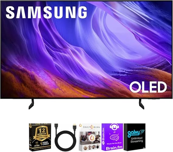 Samsung 48 Inch Class 4K OLED Smart TV Bundle with HDMI Cable, Streaming Bundle and 12 Month CPS Protection Plan, HDR OLED Display, WiFi Smart Entertainment Hub, Gaming Ready Television