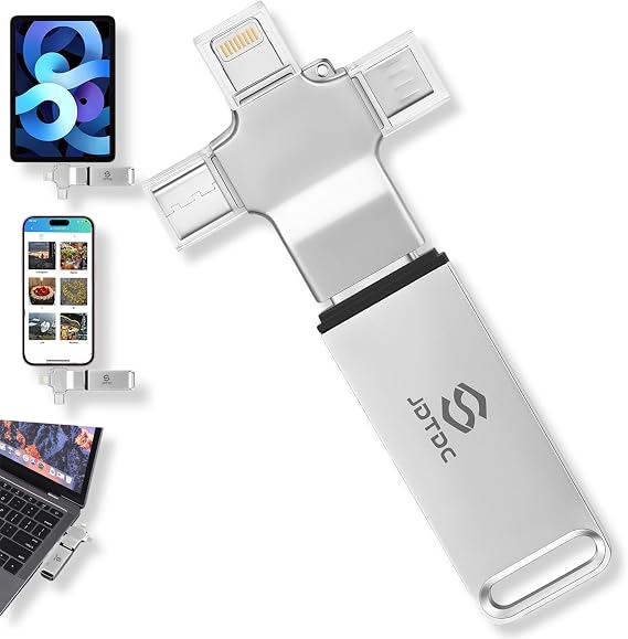 128GB True Plug & Auto Backup Photo Stick for iPhone iPad Android Computer