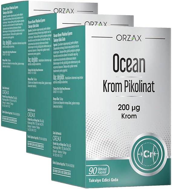 Orzax Ocean Krom Pikolinat 20 Mcg 90 Kapsül (3 paketi)