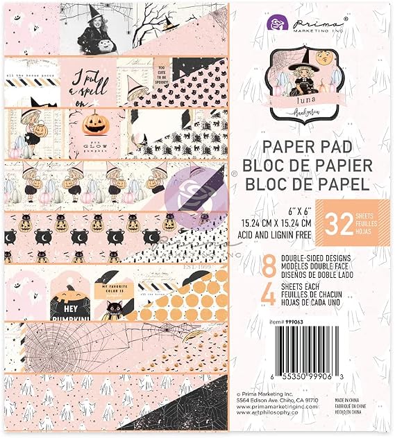 Prima Marketing Inc Luna Collection 6x6 Paper Pad 655350999063 Luna (Frank G) Scrapbooking Paper