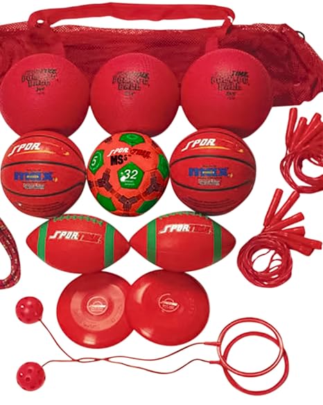 Sportime Recess Pack, Red, Grade 4, Set of 20 - 1281822
