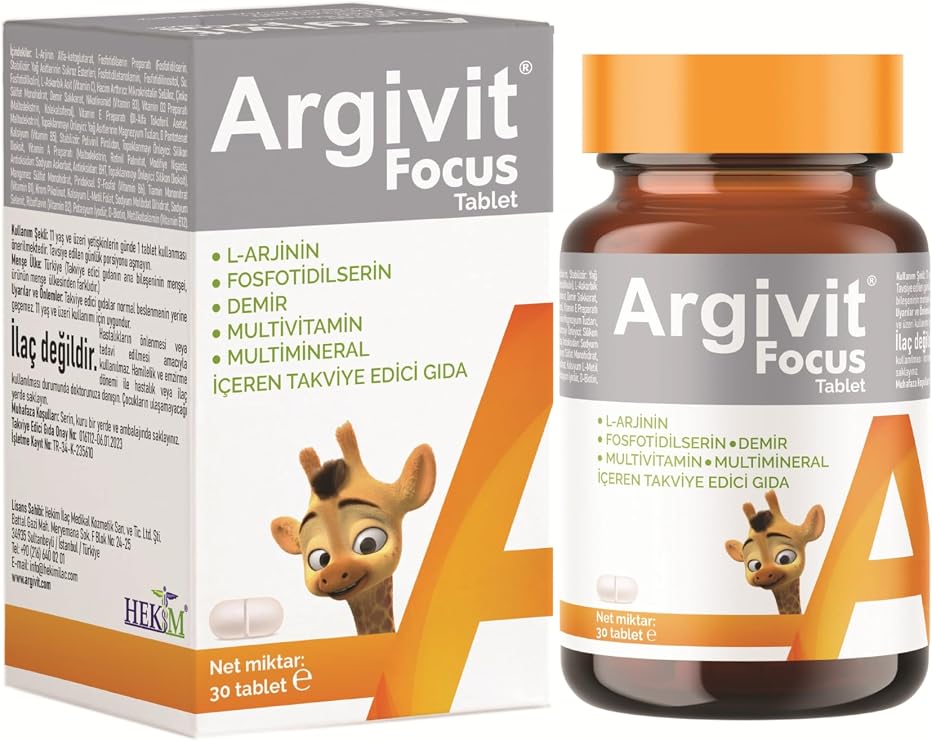 Argivit Focus Tablet 30 Tablet 3'lü Paket Vitamin Takviyesi